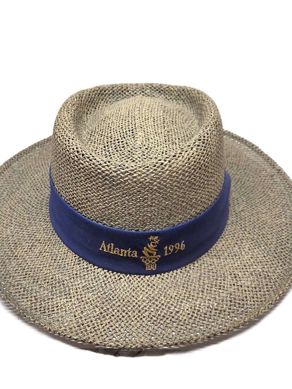 Vintage 1996 Olympic Games Atlanta Volunteer Straw Hat Hanes Panama